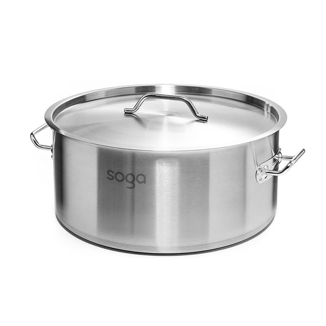 NNEAGS Stock Pot 113Lt Top Grade Thick Stainless Steel Stockpot 18/10