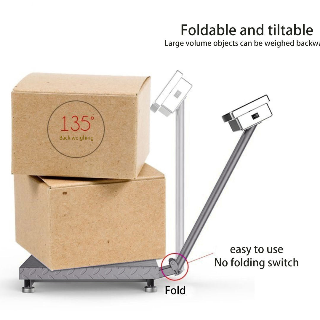 NNEAGS 300kg Electronic Digital Platform Scale Computing Shop Postal Scale Black