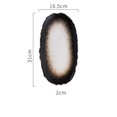 Creative ceramic oval Japanese dishes