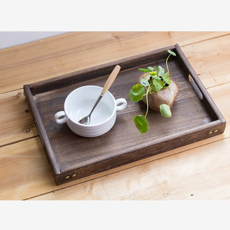 Wooden Tea Tray Household Rectangular Tray Water Cup Fruit Tray