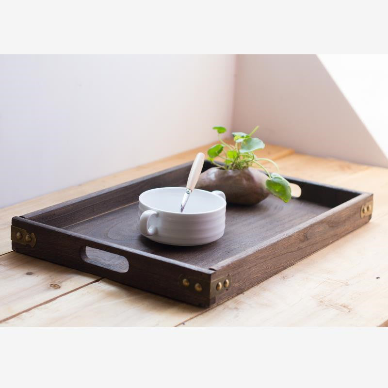 Wooden Tea Tray Household Rectangular Tray Water Cup Fruit Tray