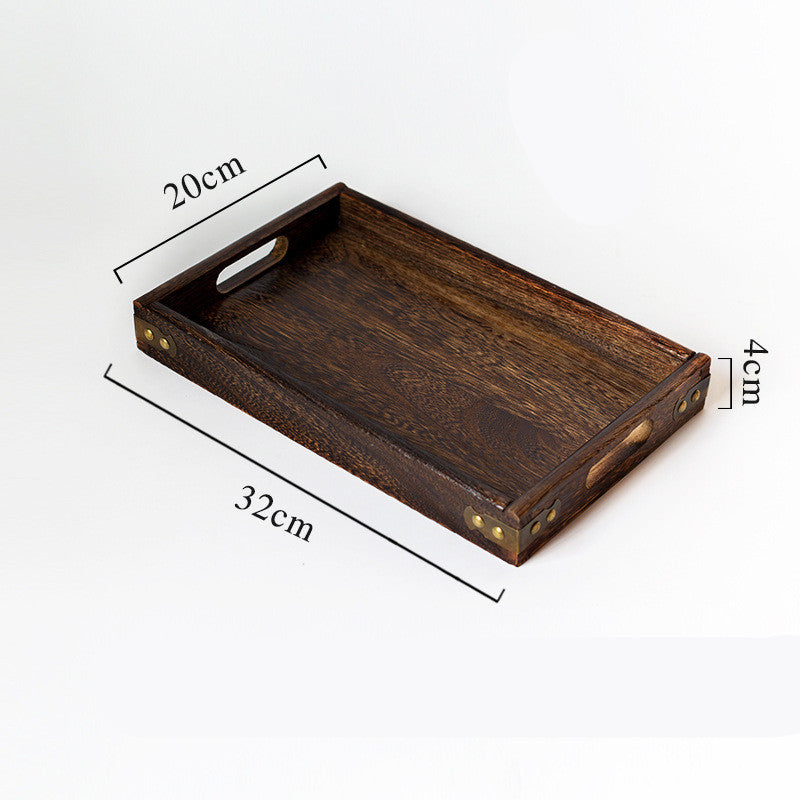 Wooden Tea Tray Household Rectangular Tray Water Cup Fruit Tray