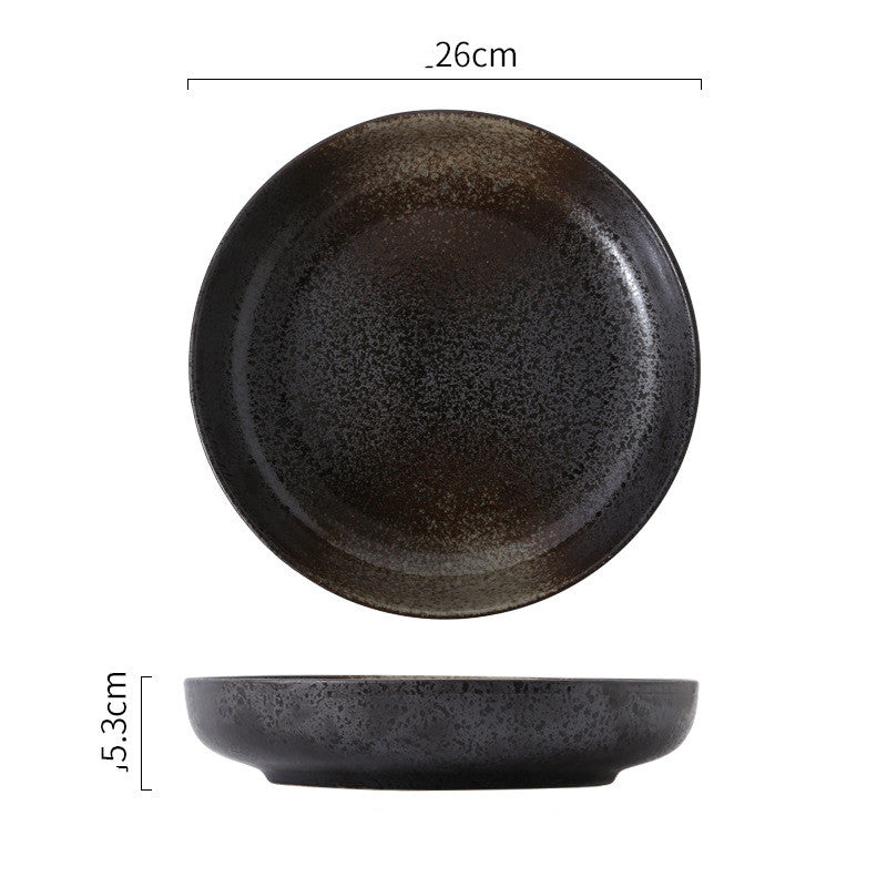 Japanese-Style Simple Tableware, Ceramic Dishes, Creative Salad Dishes, Deep Discs