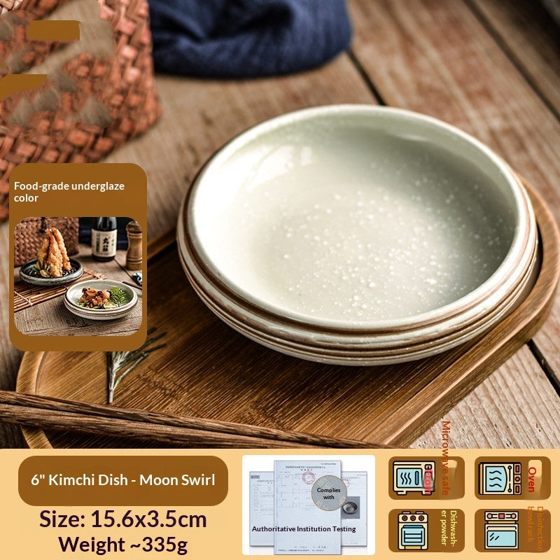 Household Dinner Exquisite Snack Kimchi Beautiful Serving Dishes Cold Dish Meal Plates Ceramic