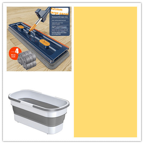 New Style Large Flat Mop 360 Rotating Mop Suitable Various Types Flooring Strong Water Absorption For Home Cleaning Floors