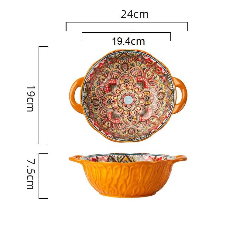 Dishes Suit Vintage Underglaze Household Bowls And Dishes