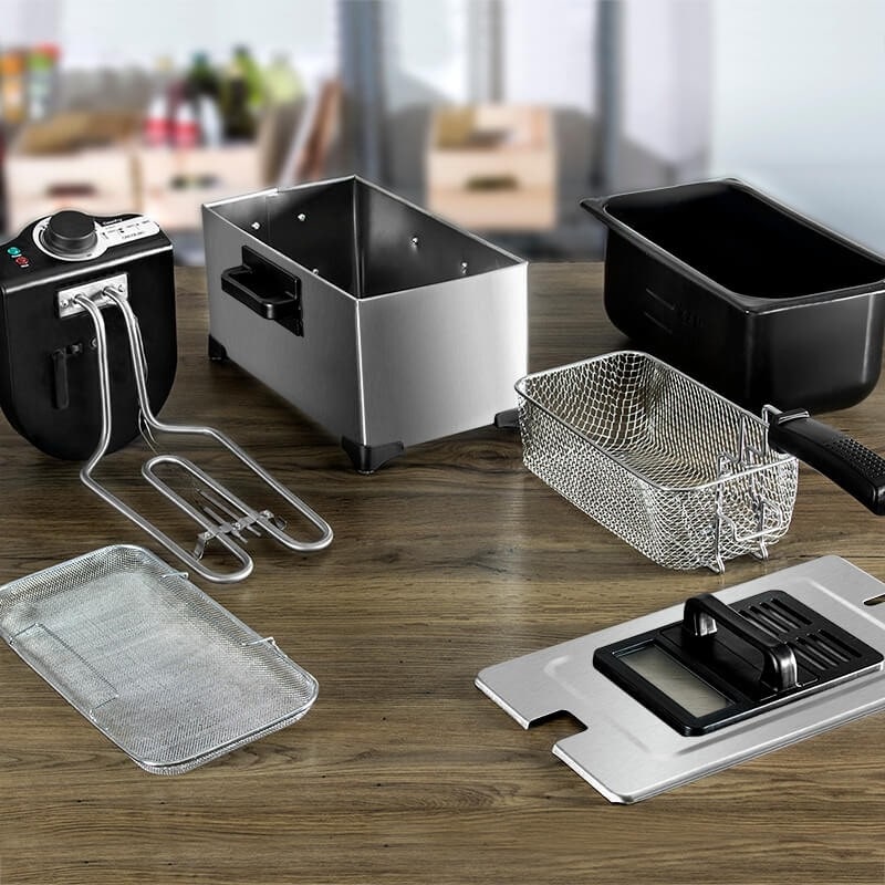 مقلاة كهربائية ميكانيكية منزلية سعة 3 لترات لبطاطس مقلية