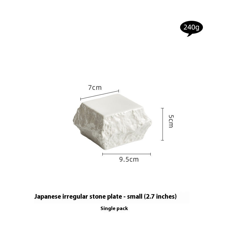 أطباق يابانية غير منتظمة الشكل مصنوعة من الحجر، فندق ومطعم
