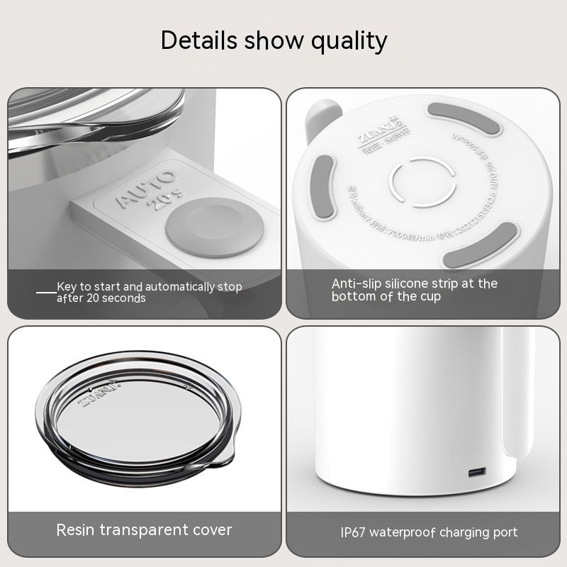 كوب قهوة ذكي محمول مغناطيسي أوتوماتيكي للخلط، قابل لإعادة الشحن، دوار، للاستخدام المنزلي والمكتبي والسفر