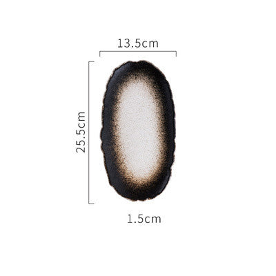 Creative ceramic oval Japanese dishes