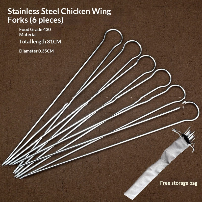 All-Stainless Steel BBQ Fork For Home Use BBQ Tool