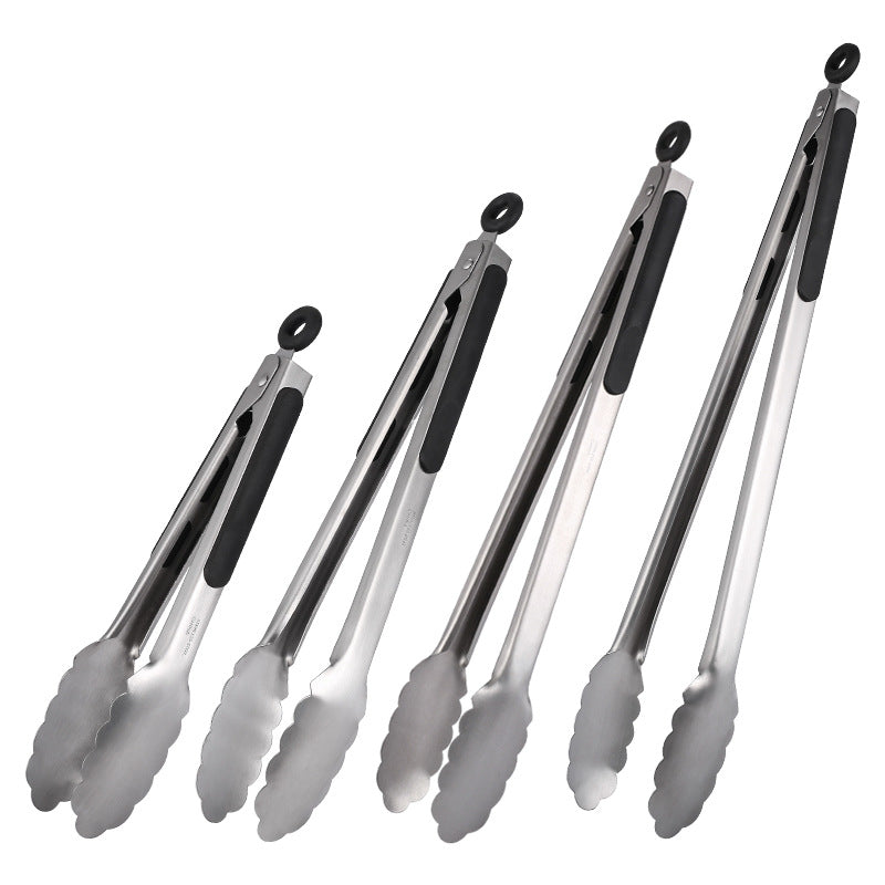 مشبك طعام من الفولاذ المقاوم للصدأ لشرائح اللحم والشواء والبوفيه