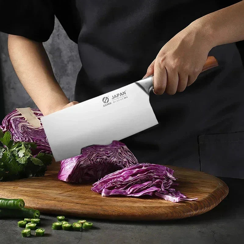 NNEOBA 3-Piece Professional Chef Knife Set Brown