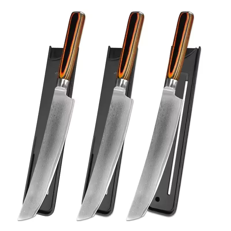 NNEOBA 3-Piece Premium Kitchen Knife Set Brown