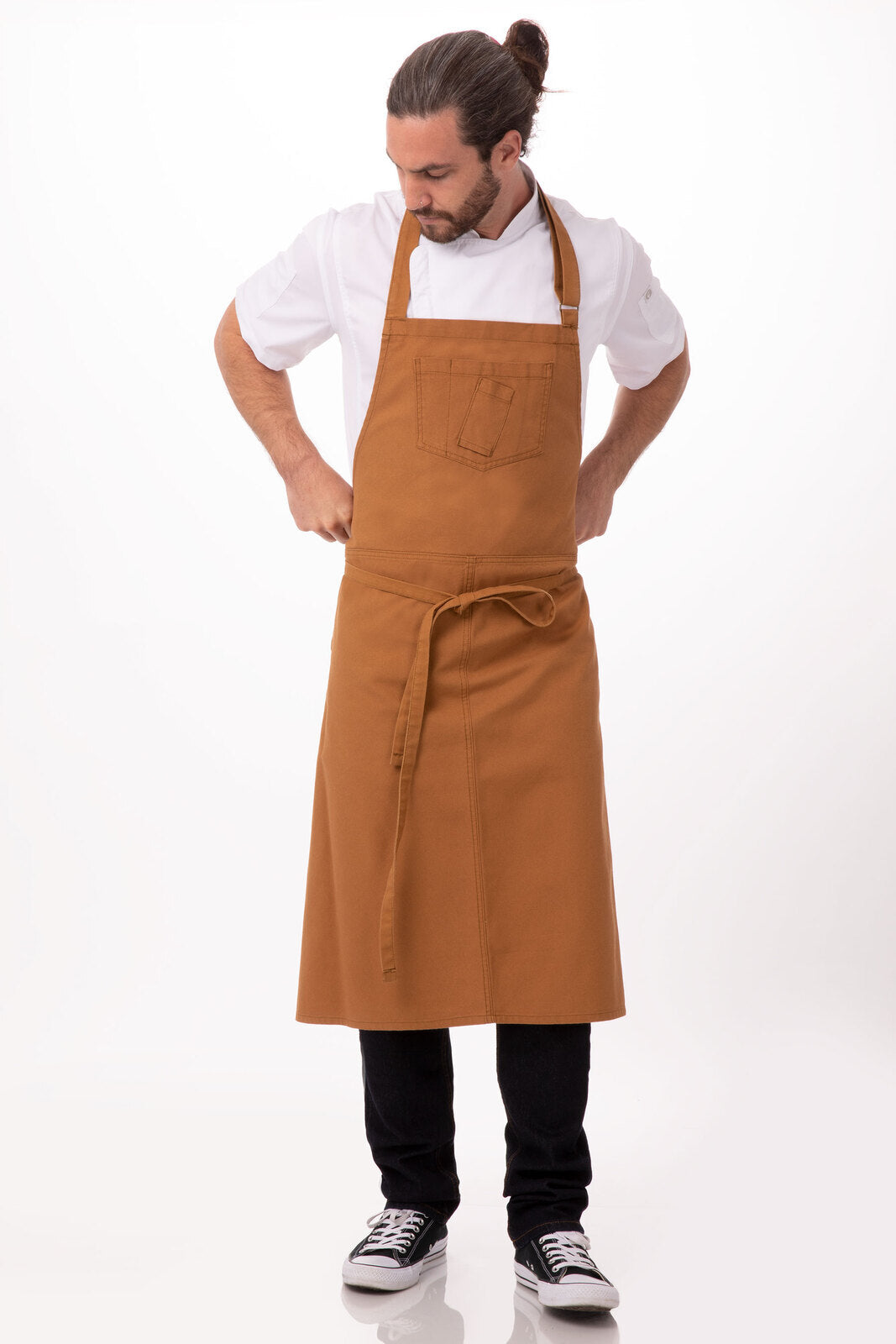 NNEDSZ Rockford Nutmeg Chefs Bib Apron by Chef Works