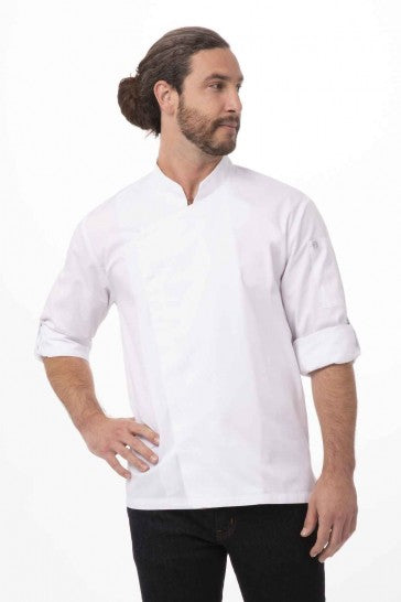NNEDSZ Lansing Men's White S Chef Jacket by Chef Works