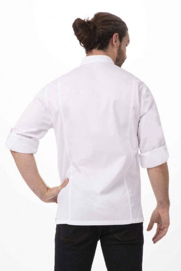 NNEDSZ Lansing Men's White S Chef Jacket by Chef Works