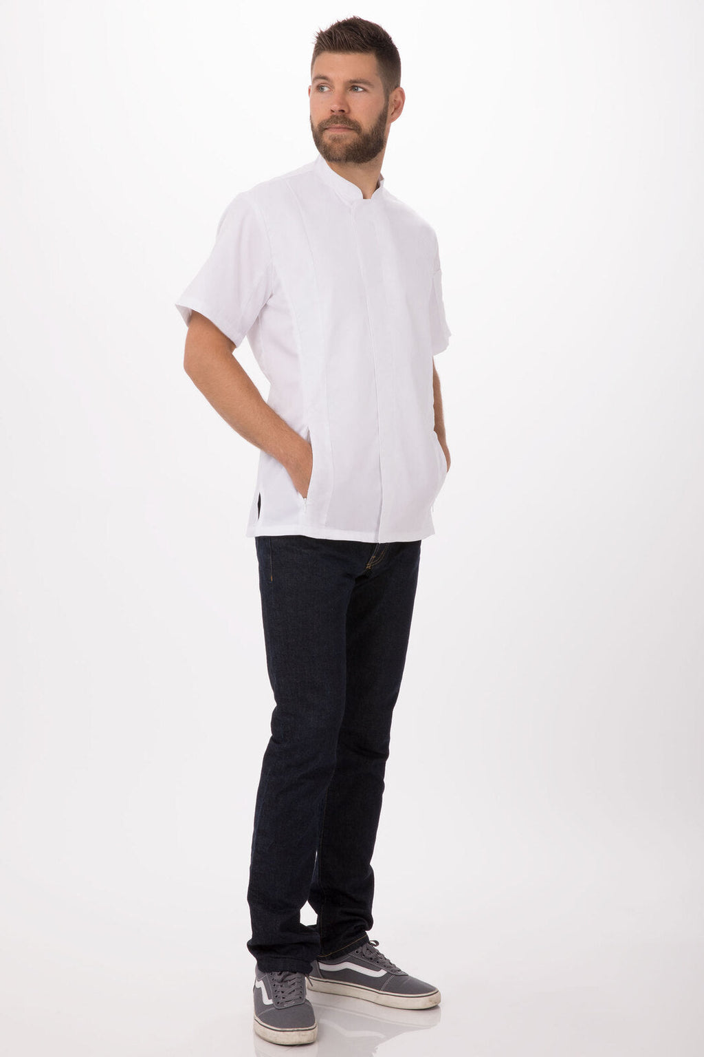 NNEDSZ Bristol Signature Men's Series White XXL Chef Jacket by Chef Works