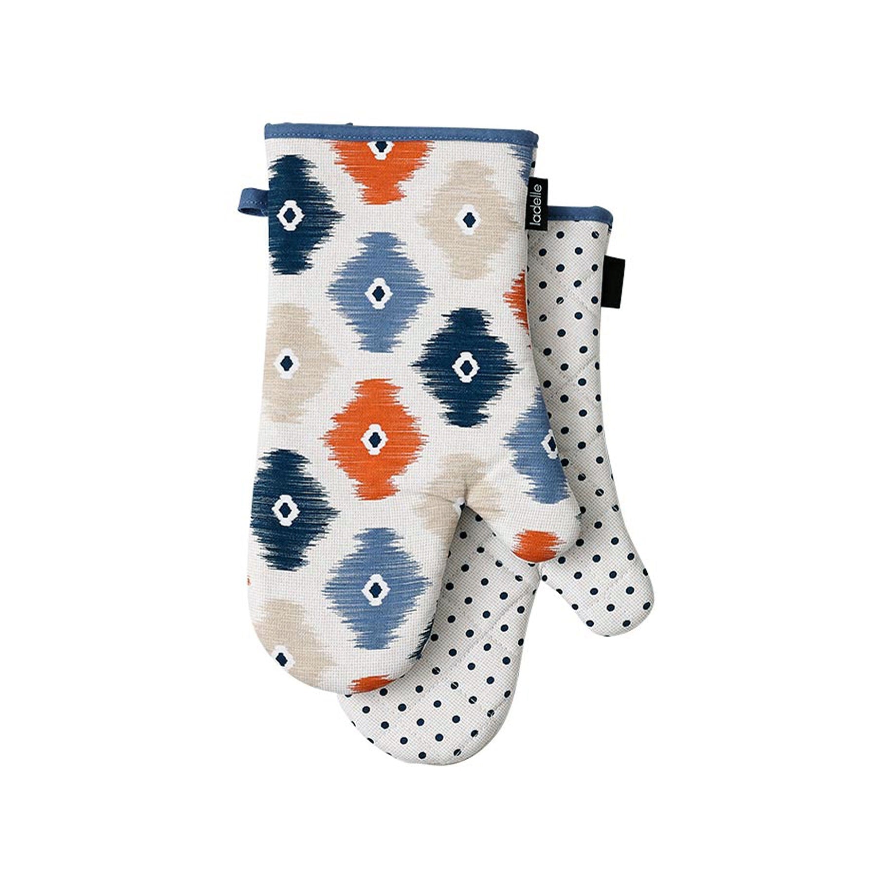 NNEDSZ Set of 2 - Mila Cotton Kitchen / BBQ Oven Mitts