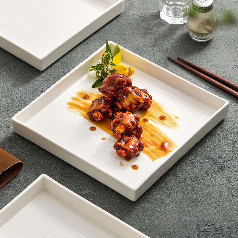 Square Plate Dishes Plate Dish Tableware