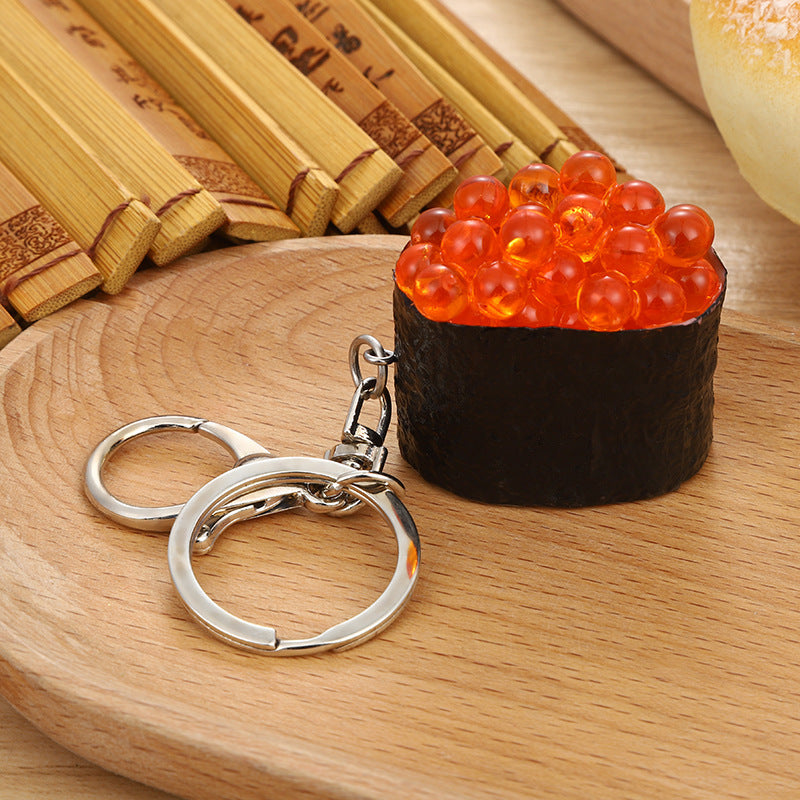 Pvc Simulation Japanese Sushi Dishes Keychain