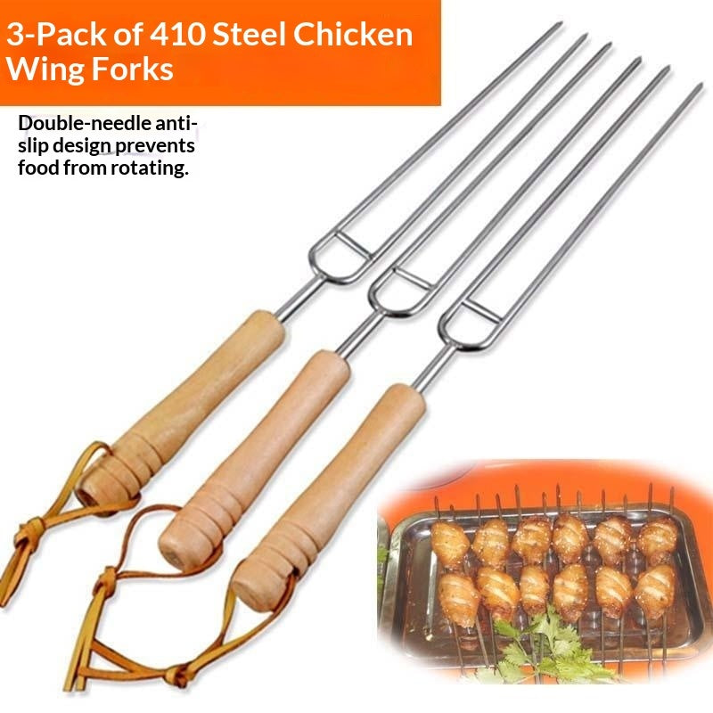 Stainless Steel U-Shaped Outdoor BBQ Fork