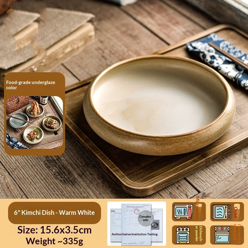 Household Dinner Exquisite Snack Kimchi Beautiful Serving Dishes Cold Dish Meal Plates Ceramic