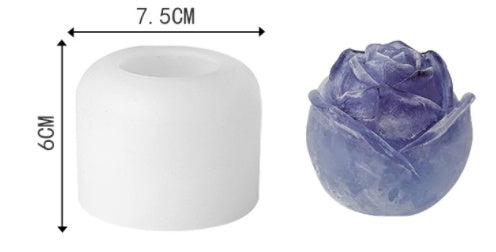 قالب سيليكون ثلاثي الأبعاد على شكل زهرة وردة، مناسب لصنع الشموع، والصابون العطري، ومكعبات الثلج، والحلويات، والأعمال اليدوية.