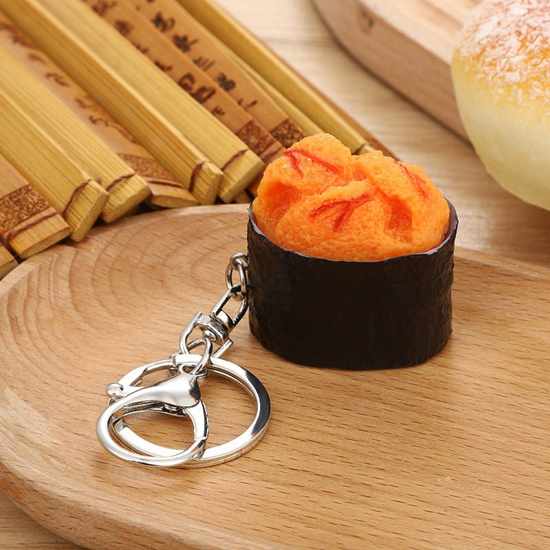 Pvc Simulation Japanese Sushi Dishes Keychain