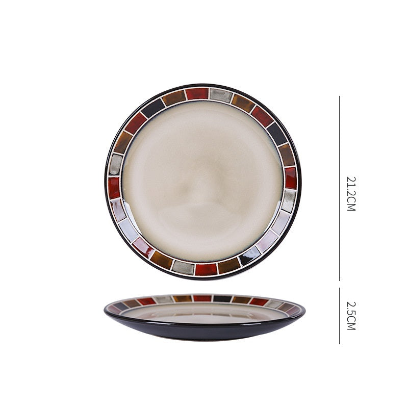 Dish Dishes Western-style Household Dishes Fruit Dishes Flat Dishes Nordic Tableware