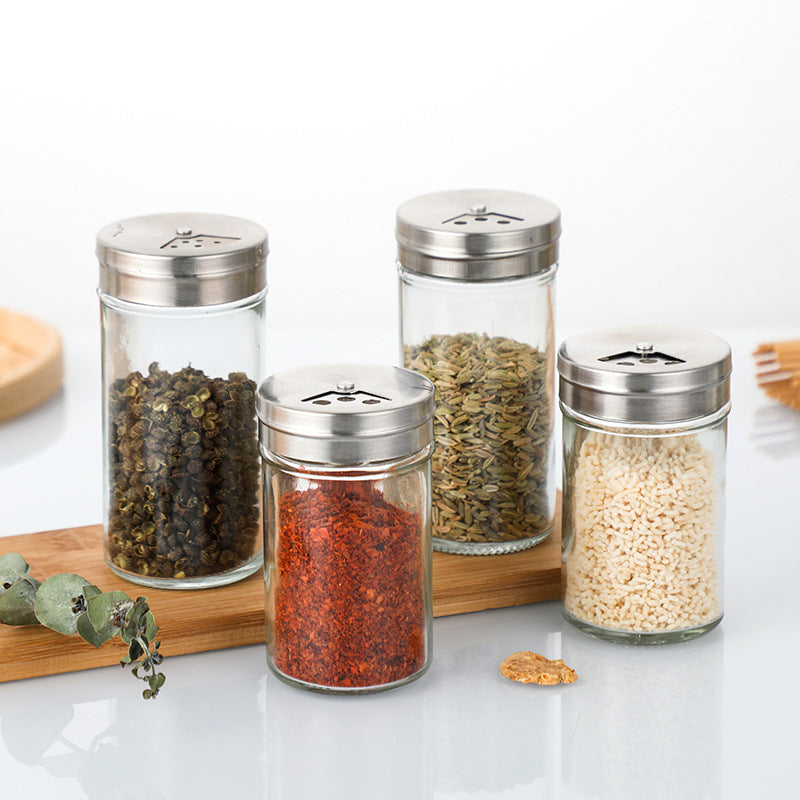 Stainless Steel Lid For BBQ Seasoning Bottles Spice Shaker