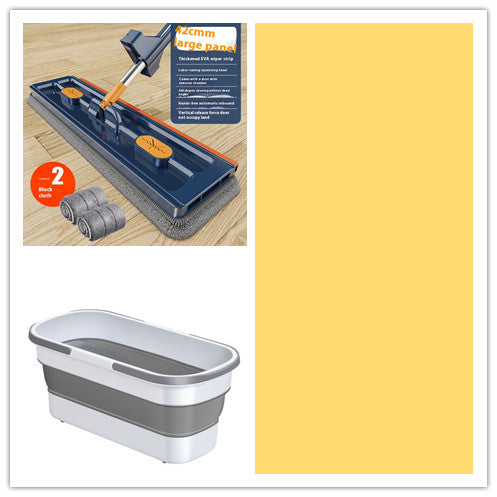 New Style Large Flat Mop 360 Rotating Mop Suitable Various Types Flooring Strong Water Absorption For Home Cleaning Floors